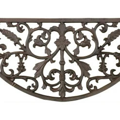 Décoration D'autrefois Entretien De La Maison | DÉCORATION D'AUTREFOIS - Paillasson demi lune fonte fonte marron -