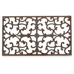 Décoration D'autrefois Entretien De La Maison | DÉCORATION D'AUTREFOIS - Paillasson rectangulaire fonte fonte marron -