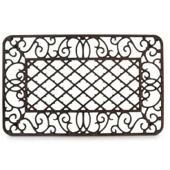 Décoration D'autrefois DÉCORATION D'AUTREFOIS - Paillasson rectangulaire fonte fonte marron - Discount