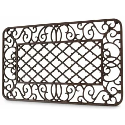 Décoration D'autrefois DÉCORATION D'AUTREFOIS - Paillasson rectangulaire fonte fonte marron - Discount