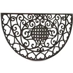 Décoration D'autrefois Objets De Décoration | DÉCORATION D'AUTREFOIS - Paillasson demi-lune fonte fonte marron -
