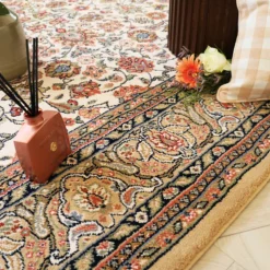 Décoweb Objets De Décoration | DÉCOWEB - Tapis traditionnel floral - mamie in love - corail doux - 240 x 340 cm