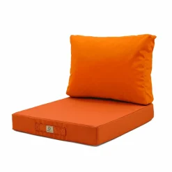 Deco Arts - Coussins pour salon de jardin déhoussable 50x60cm orange Outlet
