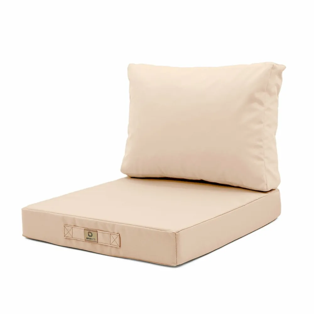 Deco Arts - Coussins pour salon de jardin déhoussable 60x70cm beige Best