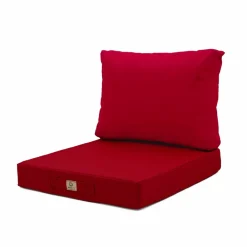 Deco Arts - Coussins pour salon de jardin déhoussable 60x70cm rouge Discount