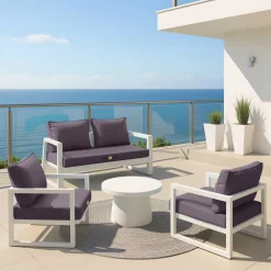 Deco Arts Coussins Extérieurs Et Accessoires | - Coussins pour salon de jardin déhoussable 60x70cm gris carbone