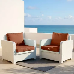 Deco Arts Coussins Extérieurs Et Accessoires | - Coussins pour salon de jardin déhoussable 50x60cm terracotta