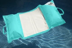 Deco Arts - Pouf piscine en polyester 170x90 cm bleu caraïbes Best