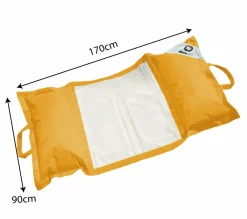Deco Arts Piscines Et Spas | - Pouf piscine en polyester 170x90 cm jaune miel