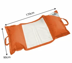 Deco Arts Piscines Et Spas | - Pouf piscine en polyester 170x90 cm orange
