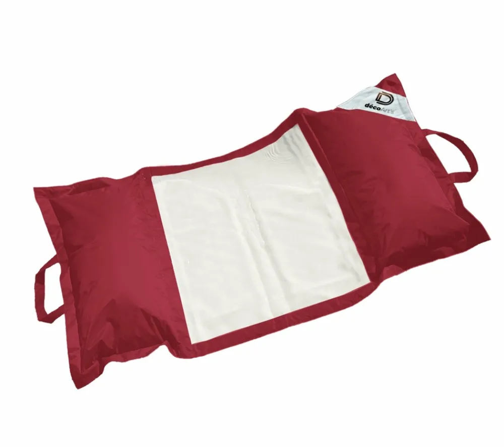 Deco Arts Piscines Et Spas | - Pouf piscine en polyester 170x90 cm rouge piment