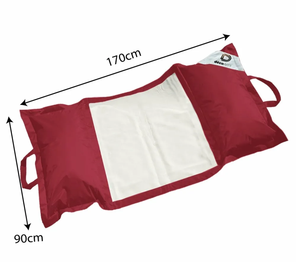 Deco Arts Piscines Et Spas | - Pouf piscine en polyester 170x90 cm rouge piment