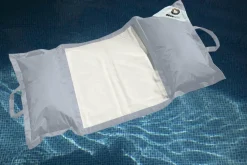 Deco Arts Piscines Et Spas | - Pouf piscine en polyester 170x90 cm gris galet