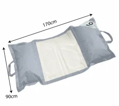 Deco Arts Piscines Et Spas | - Pouf piscine en polyester 170x90 cm gris galet