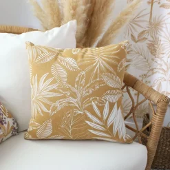 Decostars Objets De Décoration | - - coussin canapé déhoussable motif végétal