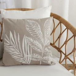 Decostars - - coussin carré motif nature épuré