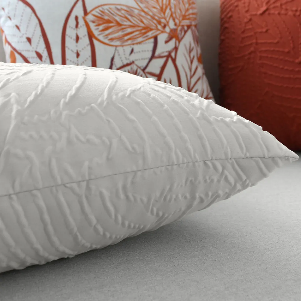 Decostars Objets De Décoration | - - coussin carré feuillage aspect gaufré