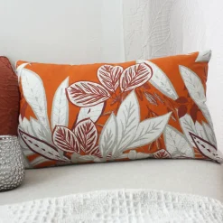 Decostars - - coussin rectangulaire coloré motif exotique Hot