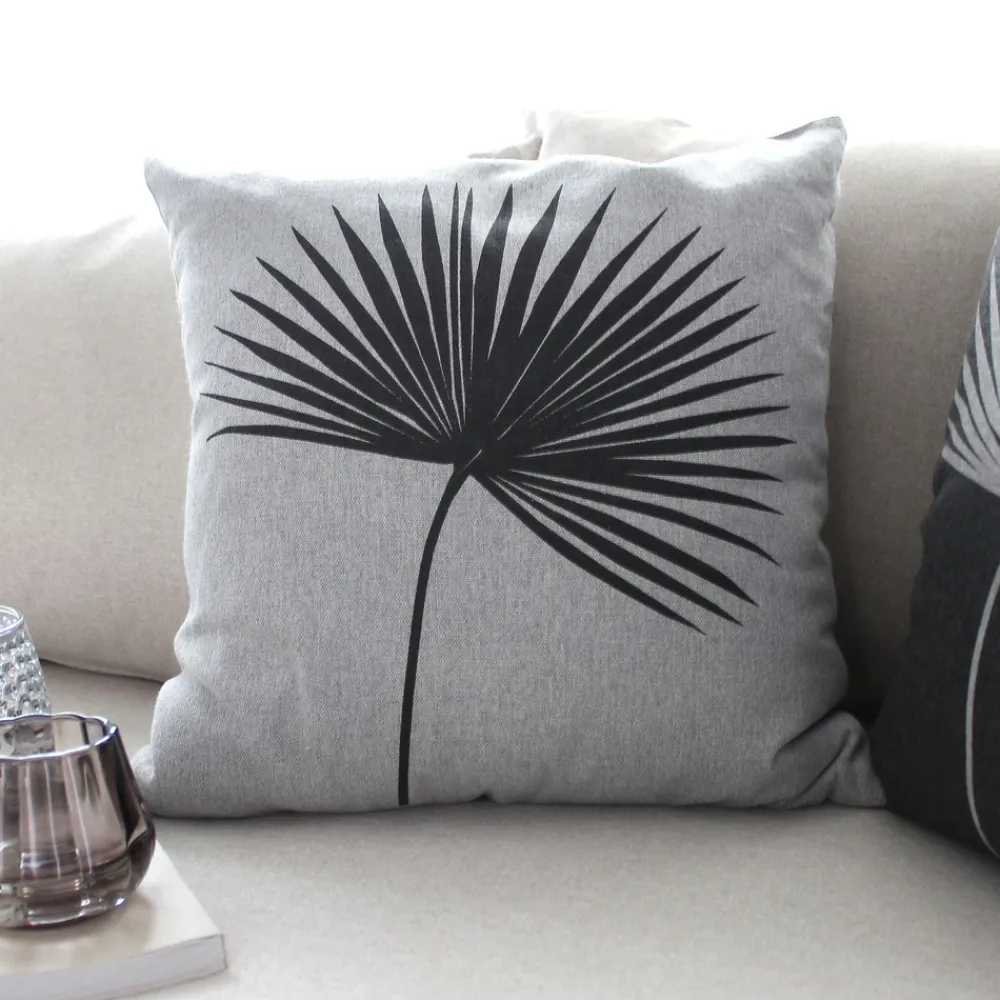 Decostars Objets De Décoration | - - coussin carré feuille de palmier