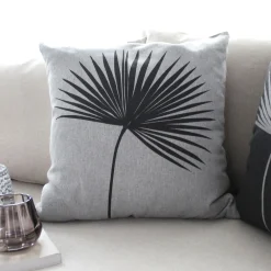 Decostars Objets De Décoration | - - coussin carré feuille de palmier