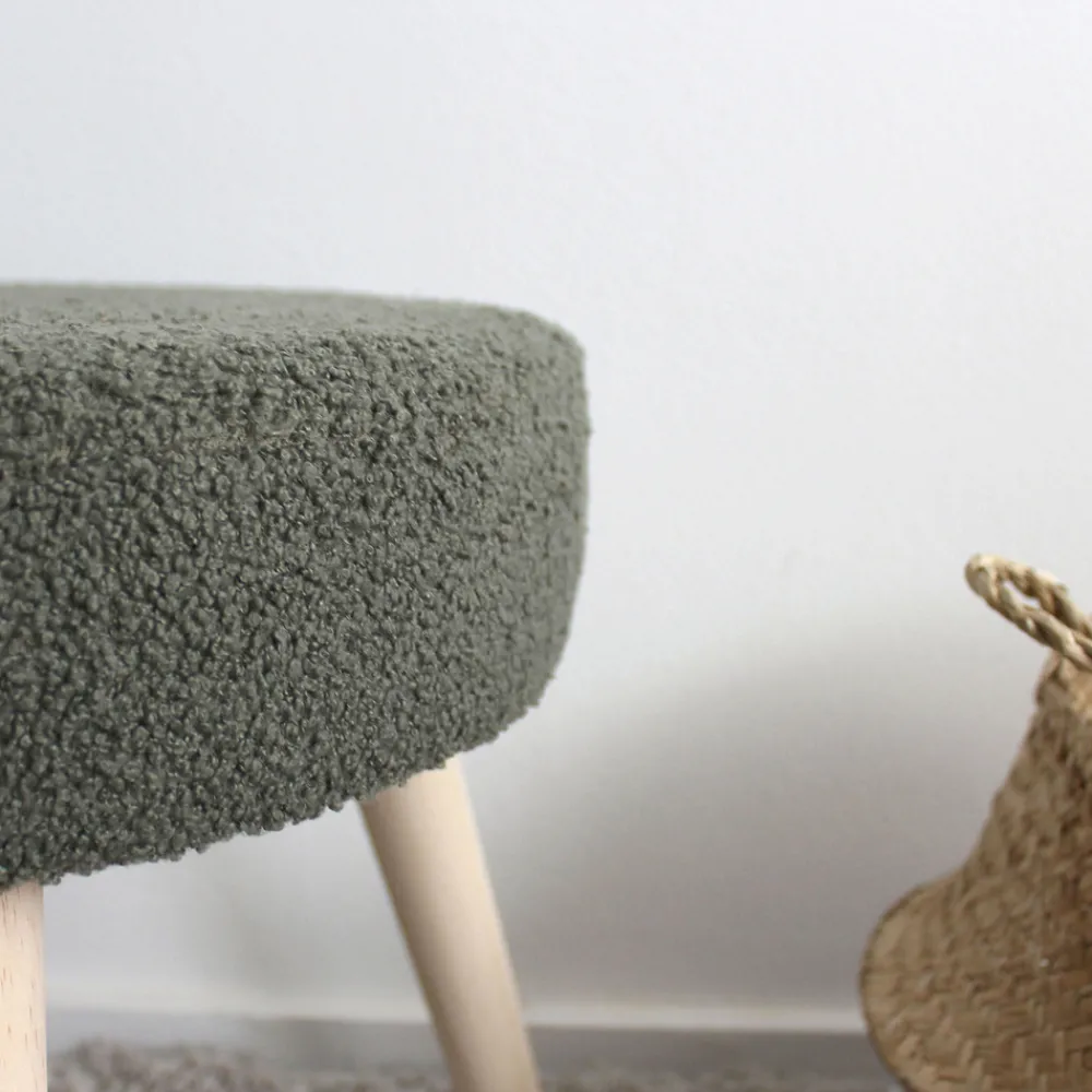Decostars Objets De Décoration | - - tabouret rond en bouclettes
