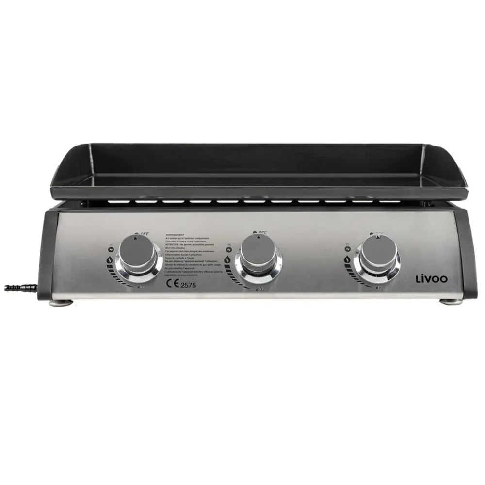 Delta Import - Livoo plancha gaz 7.5kw plaque acier émaillée 62x36cm - doc277-couv Online