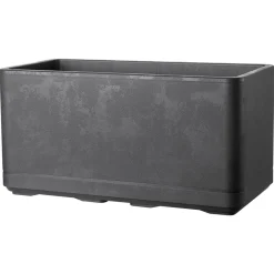 Deroma Pots Et Jardinières | - Bac muret Cosmo, à réserve d'eau, coloris anthracite - L.78cm