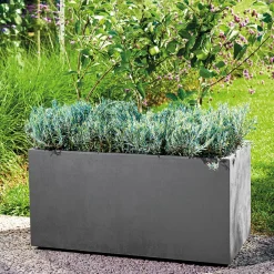 Deroma - Bac muret Millennium, à réserve d'eau, coloris anthracite - L.79cm Best