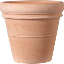 Deroma Cache-Pots Et Bacs D'Intérieur|Pots Et Jardinières | - Pot double rebord Antique en terre cuite claire Ø 42,5 x H. 38,7cm