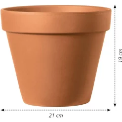 Deroma Pots Et Jardinières | - Pot Horticole en terre cuite Ø 21 x H. 19cm