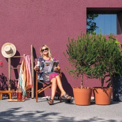 Deroma Pots Et Jardinières | - Pot Vaso Origin Cotto, coloris marron - D.29cm