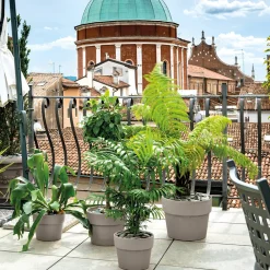 Deroma Cache-Pots Et Bacs D'Intérieur|Pots Et Jardinières | - Pot Vaso Perfetto Grafite en terre cuite - H.19,7 x D.24 m