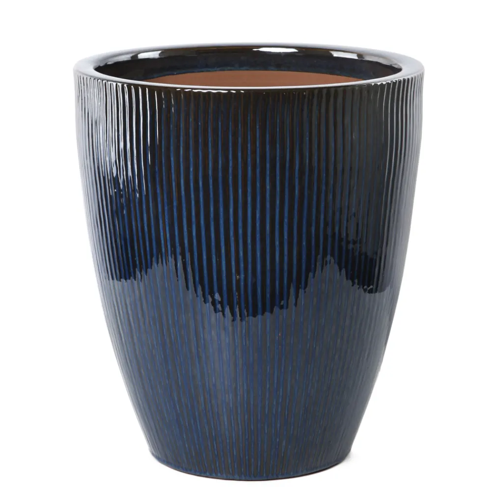 Deroma - Vase Haut Waterfall en terre cuite émaillée - D.32,5xH.37cm Discount