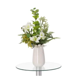 Design Plants Bouquets De Fleurs | - Bouquet d'art artisanal vivienne madrid blanc 45cm