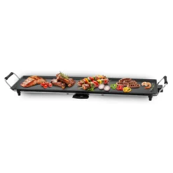 Dolce Casa Barbecues Et Planchas | - Plancha xxl dc-pla-90-cm antiadhésive - thermostat ajustable, 1800w poignée rembourrée, pour 8 personnes, 90 x 23cm