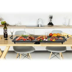 Dolce Casa Barbecues Et Planchas | - Plancha xxl dc-pla-90-cm antiadhésive - thermostat ajustable, 1800w poignée rembourrée, pour 8 personnes, 90 x 23cm