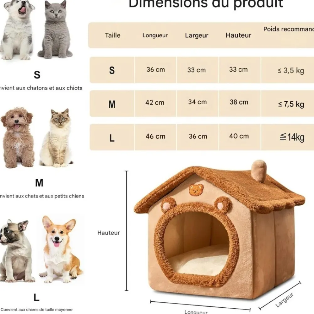 Downypaws - Amovible lit pour chien Discount