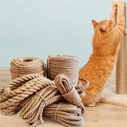 Downypaws - Arbre à chat corde en coton -corde de chanvre artisanale diy-8 mm 20 m Online