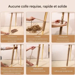 Downypaws - Arbre à chat corde en coton -corde de chanvre artisanale diy-8 mm 20 m Online