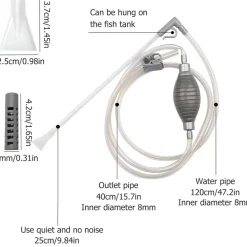 Downypaws - Aspirateur à gravier pour aquarium - kit de nettoyage Best
