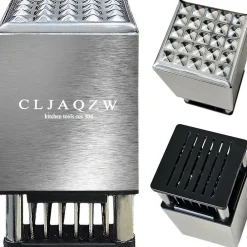 Downypaws Cuisine Et Arts De La Table | - Attendrisseur de viande double face 2 en 1 en acier inoxydable avec 36 lames à aiguilles pour steak poisson noix, crustacés et plus