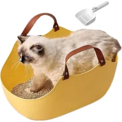 Downypaws Hygiène Et Soins | - Bac à litière chat bassin portable