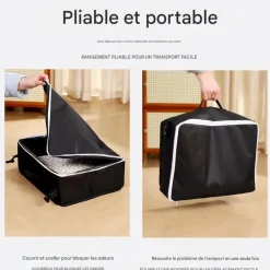 Downypaws - Bac à litière pour chat portable Online