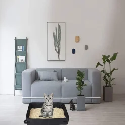 Downypaws - Bac à litière pour chat portable Online