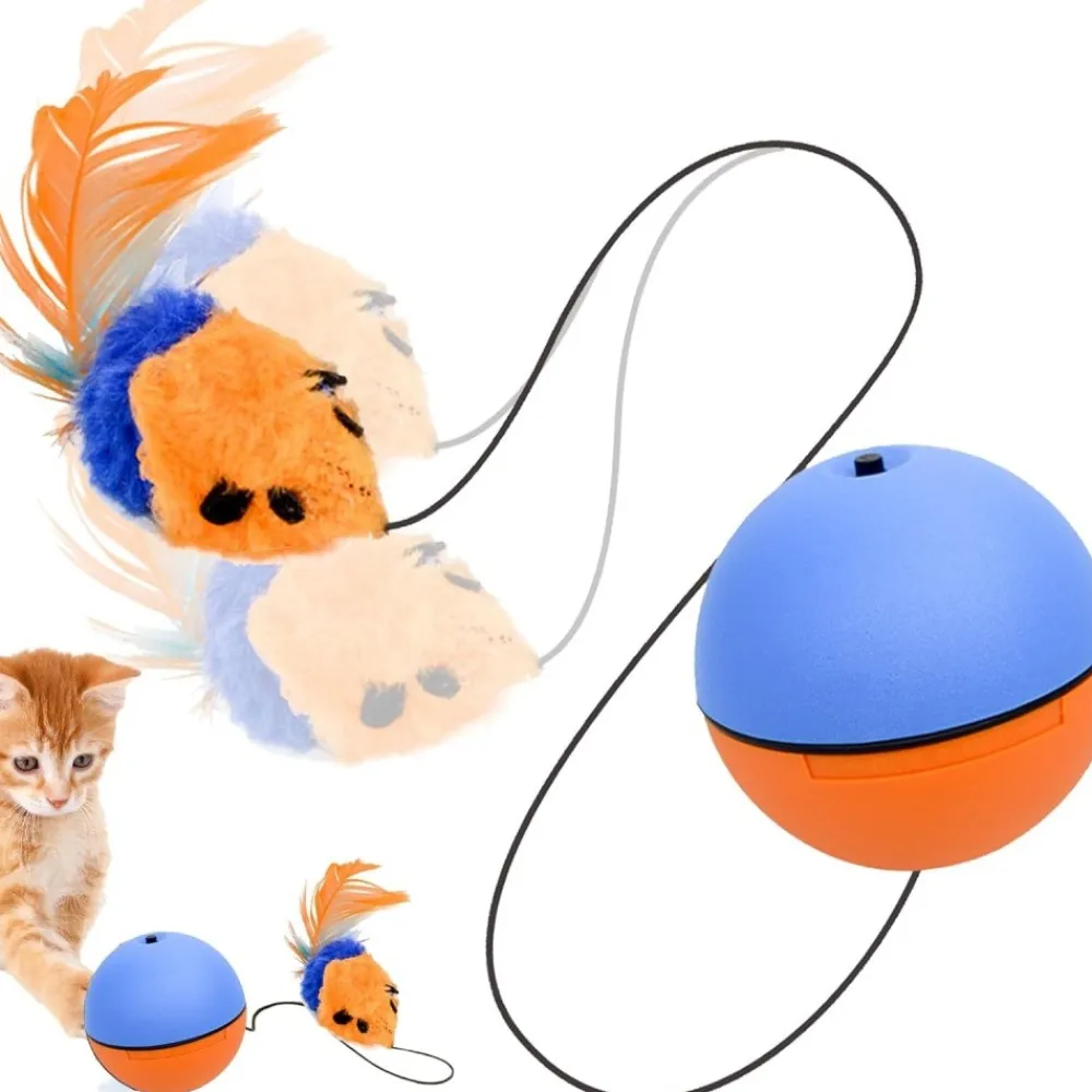 Downypaws - Balle pour chats jouets interactifs, électrique avec cordon Outlet