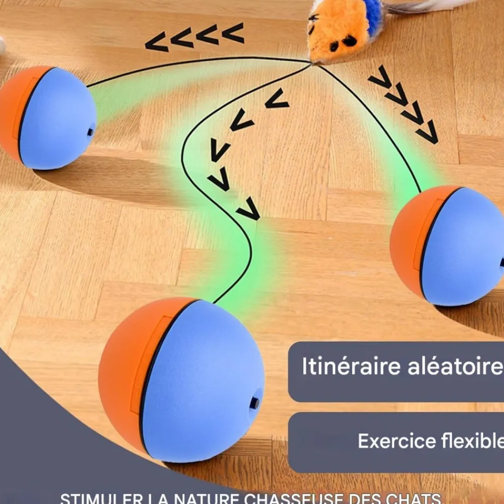 Downypaws - Balle pour chats jouets interactifs, électrique avec cordon Outlet
