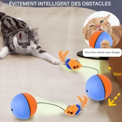 Downypaws - Balle pour chats jouets interactifs, électrique avec cordon Outlet