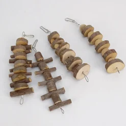 Downypaws - Boucles de bois de pomme pour rongeurs, snacks et jouets de mastication longue bande