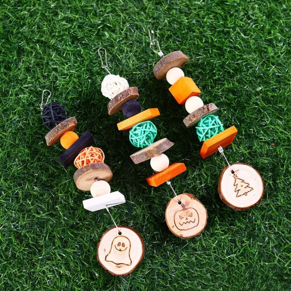 Downypaws - Boucles de perles en bois de pomme pour rongeurs type b