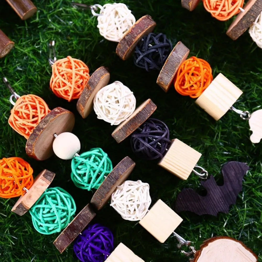 Downypaws - Boucles de perles en bois de pomme pour rongeurs type b